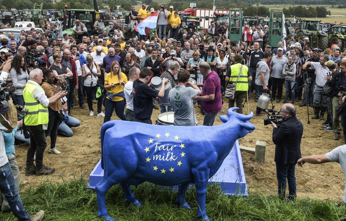 <p>Beim friedlichen Protest der Milchbauern drehte sich alles um die «faire Milch» bzw. um einen fairen Milchpreis, den die Landwirte seit Jahren einfordern.</p>