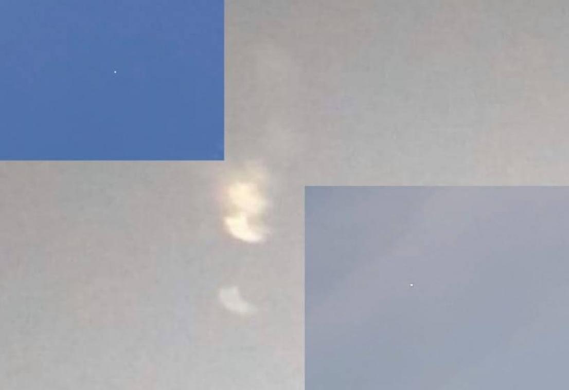 <p>Diese Aufnahmen zeigen, wie der Wetterballon über Gent explodierte.</p>