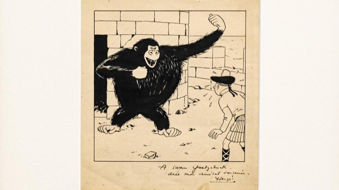 <p>Diese Zeichnung von Hergé wurde für 264.000 Euro versteigert.</p>