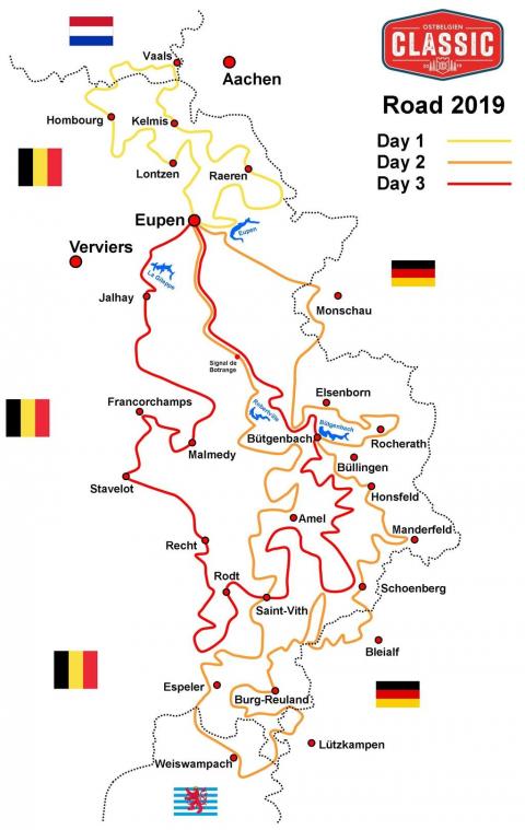 <p>Die erste Auflage der Gleichmäßigkeitsfahrt „Ostbelgien Classic“ führt vom 29. November bis 1. Dezember auf knapp 800 Kilometern durch Ostbelgien und in die angrenzenden Länder Niederlande, Deutschland und Luxemburg.</p>