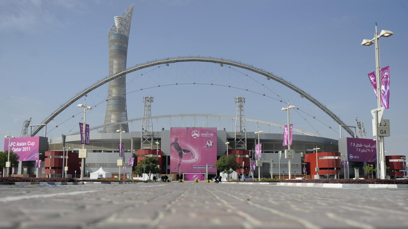 <p>So gut wie sicher, werden die Roten Teufel in Doha ein Turnier spielen. Hier das Khalifa-Stadion und der Aspire Tower.</p>