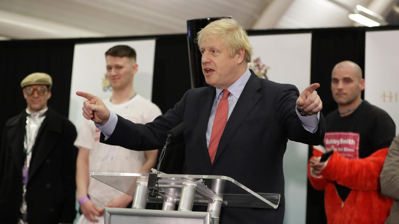 <p>Boris Johnson, Premierminister von Großbritannien, spricht nach der Wahl auf einer Pressekonferenz.</p>