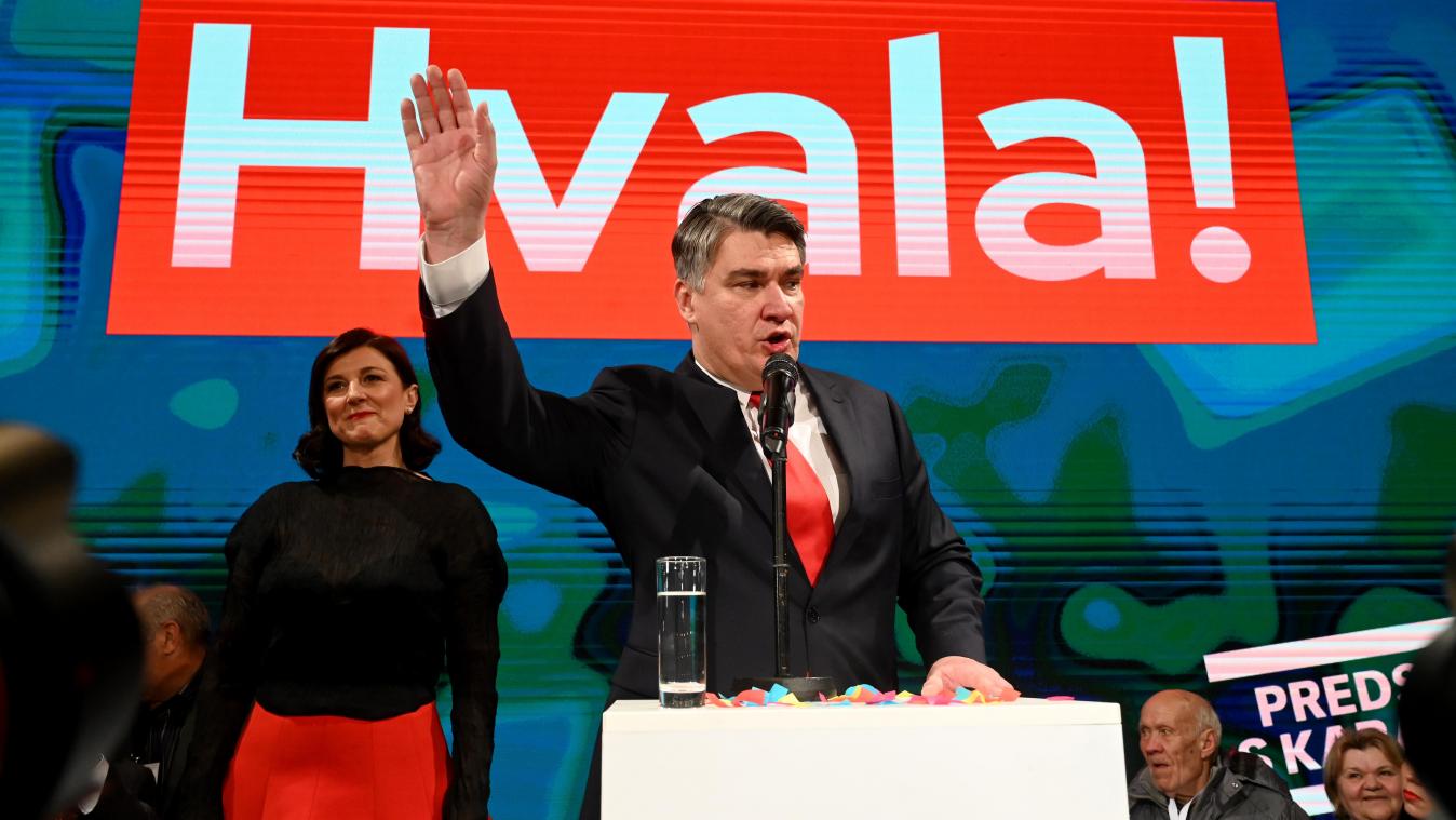 <p>Der Sozialdemokrat Zoran Milanovic hat die Präsidentenwahl in Kroatien gewonnen.</p>