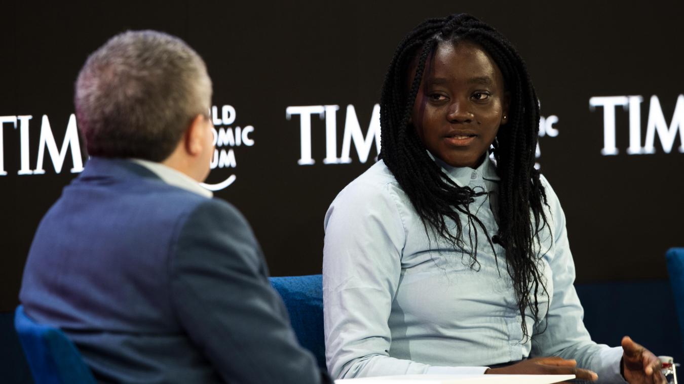 <p>Natasha Mwansa, Rechtsanwältin und Aktivistin für Kinder- und Frauenrechte, spricht bei einer Podiumssitzung beim Weltwirtschaftsforum (WEF).</p>