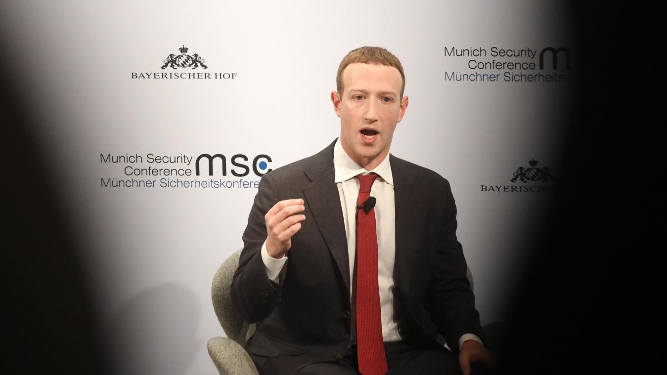 <p>Mark Zuckerberg, Vorstandsvorsitzender von Facebook, spricht am zweiten Tag der 56. Münchner Sicherheitskonferenz.</p>