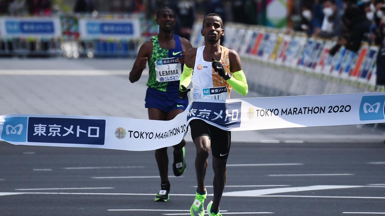 <p>Basher Abdi erreicht beim Tokio-Marathon am 1. März als Zweiter das Ziel und unterbot den eigenen belgischen Rekord um 1:25 Minuten.</p>