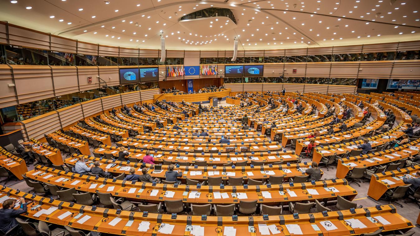 <p>Ein Blick in den Plenarsaal des Europäischen Parlaments</p>