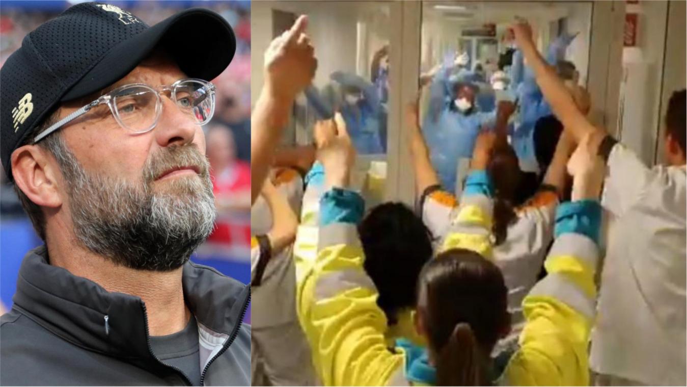 <p>Das Anstimmen der Liverpooler Vereinshymne in einem englischen Krankenhaus hat Jürgen Klopp zu Tränen gerührt.</p>