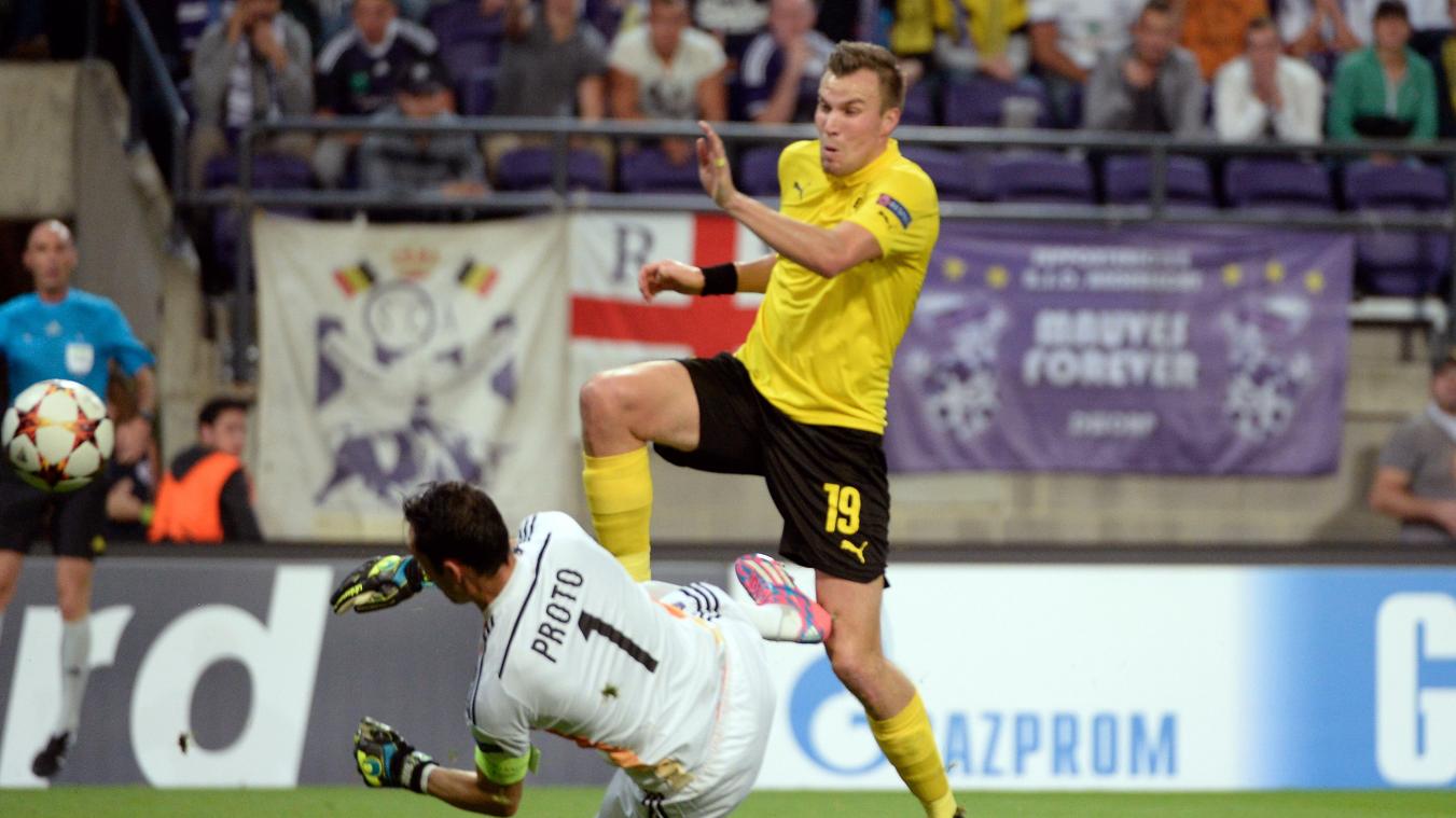 <p>Kevin Großkreutz, hier im Jahre 2014 noch im Dortmunder Trikot gegen den RSC Anderlecht</p>