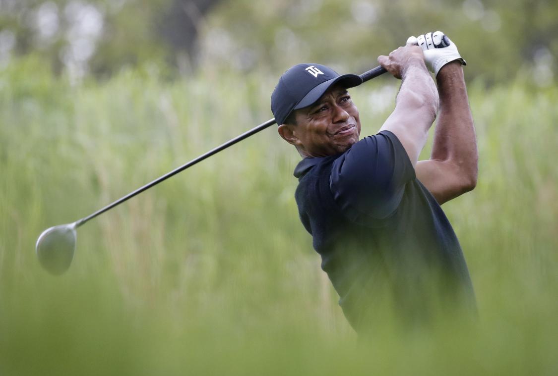 <p>Tiger Woods in Aktion</p>