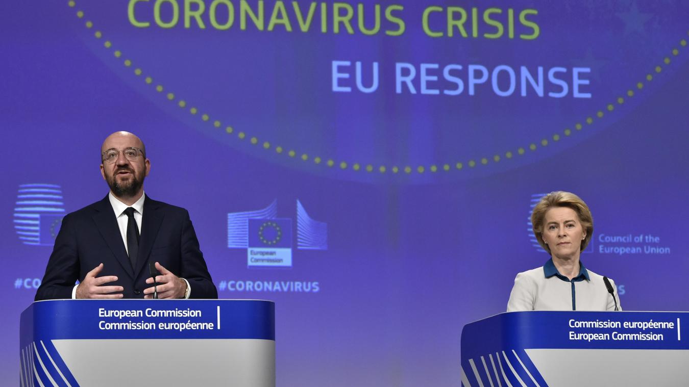 <p>Ratspräsident Charles Michel und EU-Kommissionspräsidentin Ursula von der Leyen wollen geschlossenes Handeln in Zeiten der Coronakrise.</p>