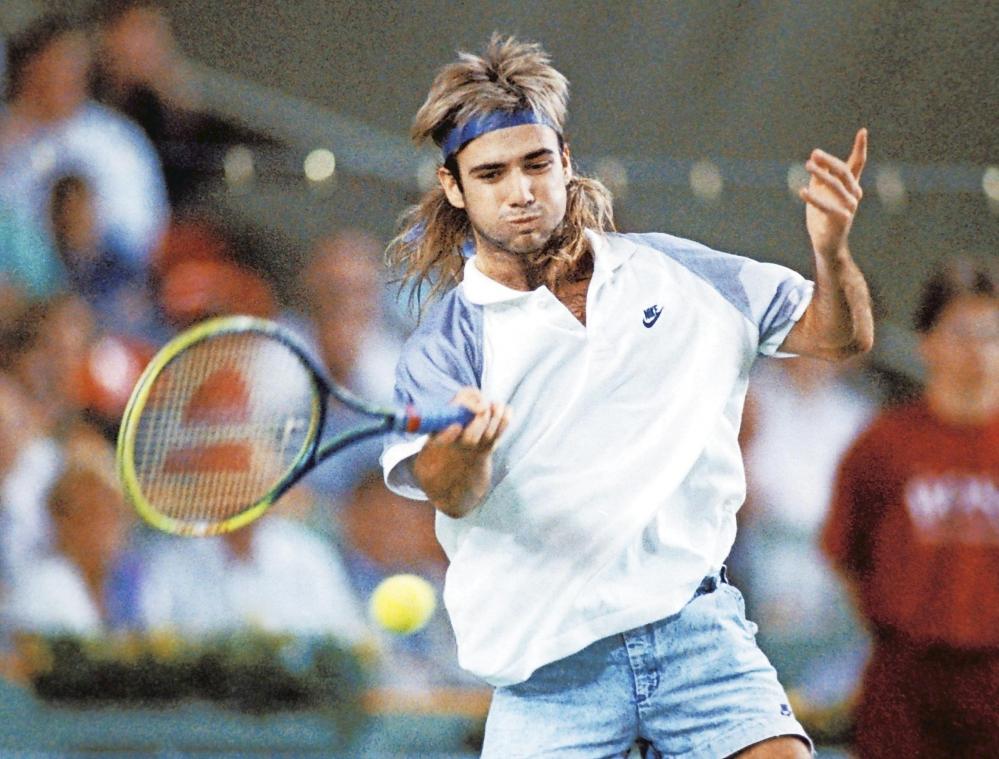 <p>Die Aufnahme aus dem Sommer 1989 zeigt Andre Agassi in seinen jungen Jahren.</p>