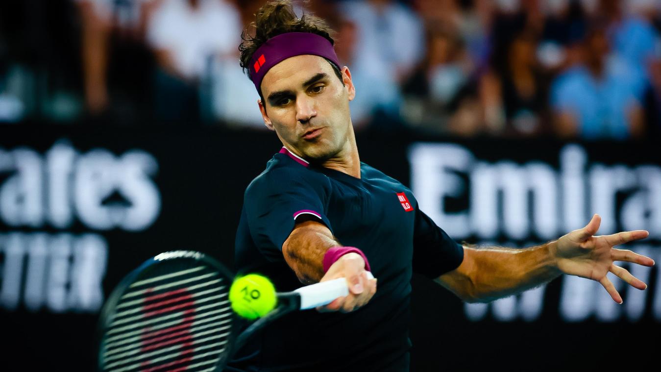 <p>Roger Federer in Aktion</p>