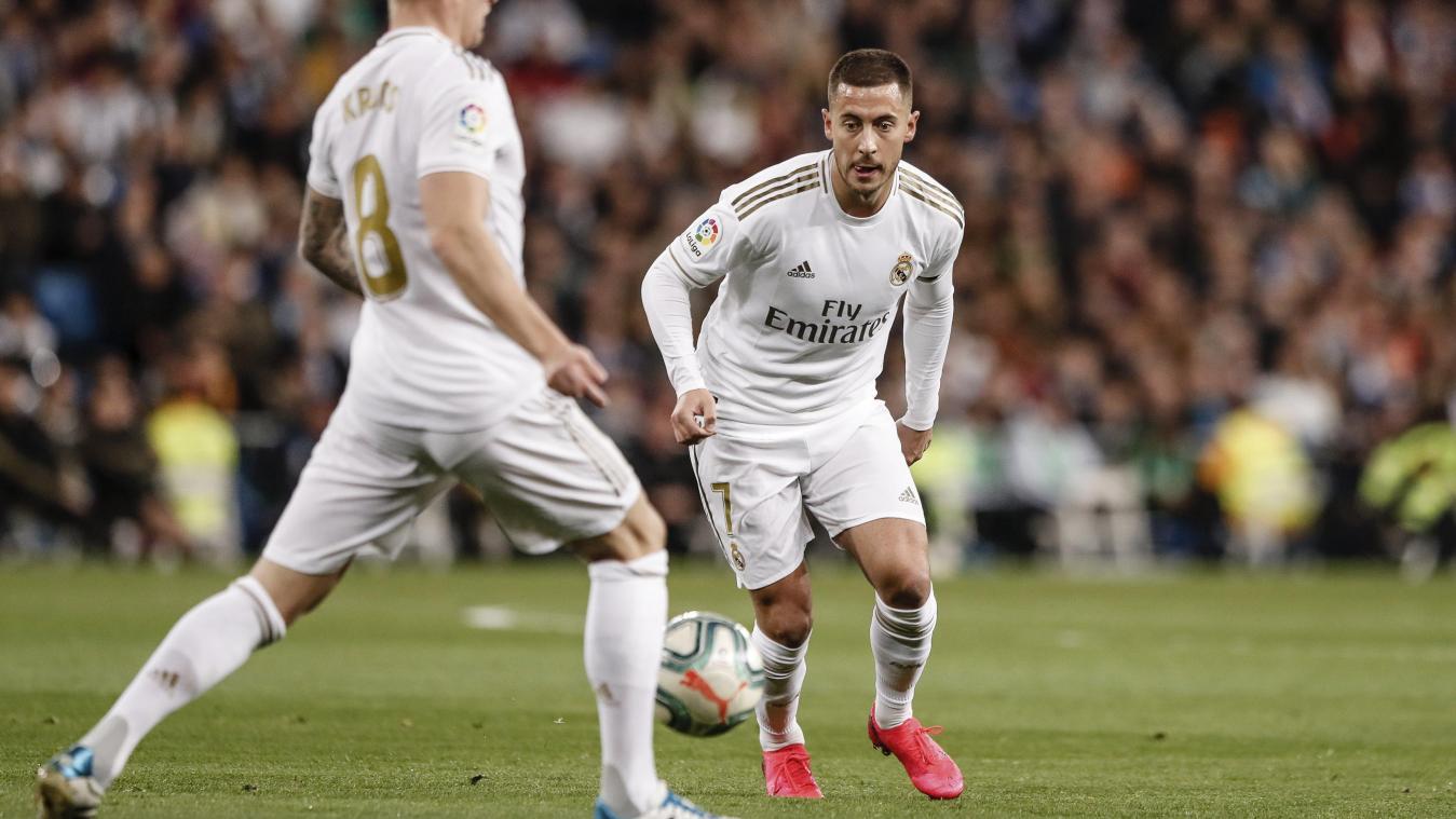 <p>Eden Hazard darf mit seinen Teamkollegen von Real Madrid ab dem 8. Juni wieder ran.</p>