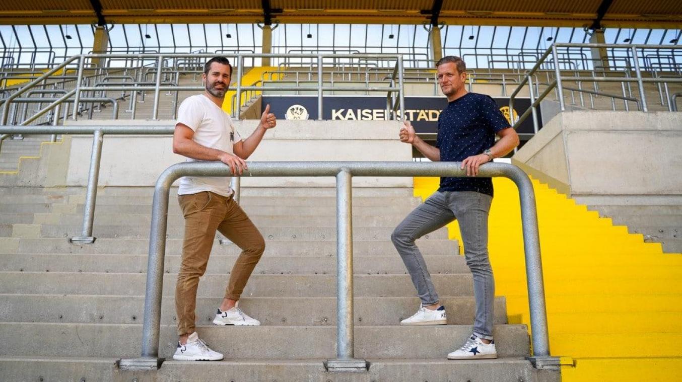 <p>Kristoffer Andersen (links) wird Cheftrainer Stefan Vollmerhausen unterstützen.</p>