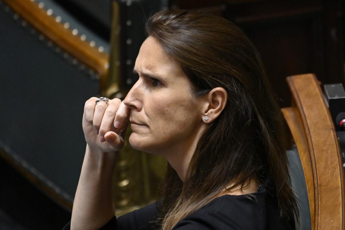 <p>Sophie Wilmès wehrte sich am Donnerstag gegen Kritik aus der Opposition.</p>