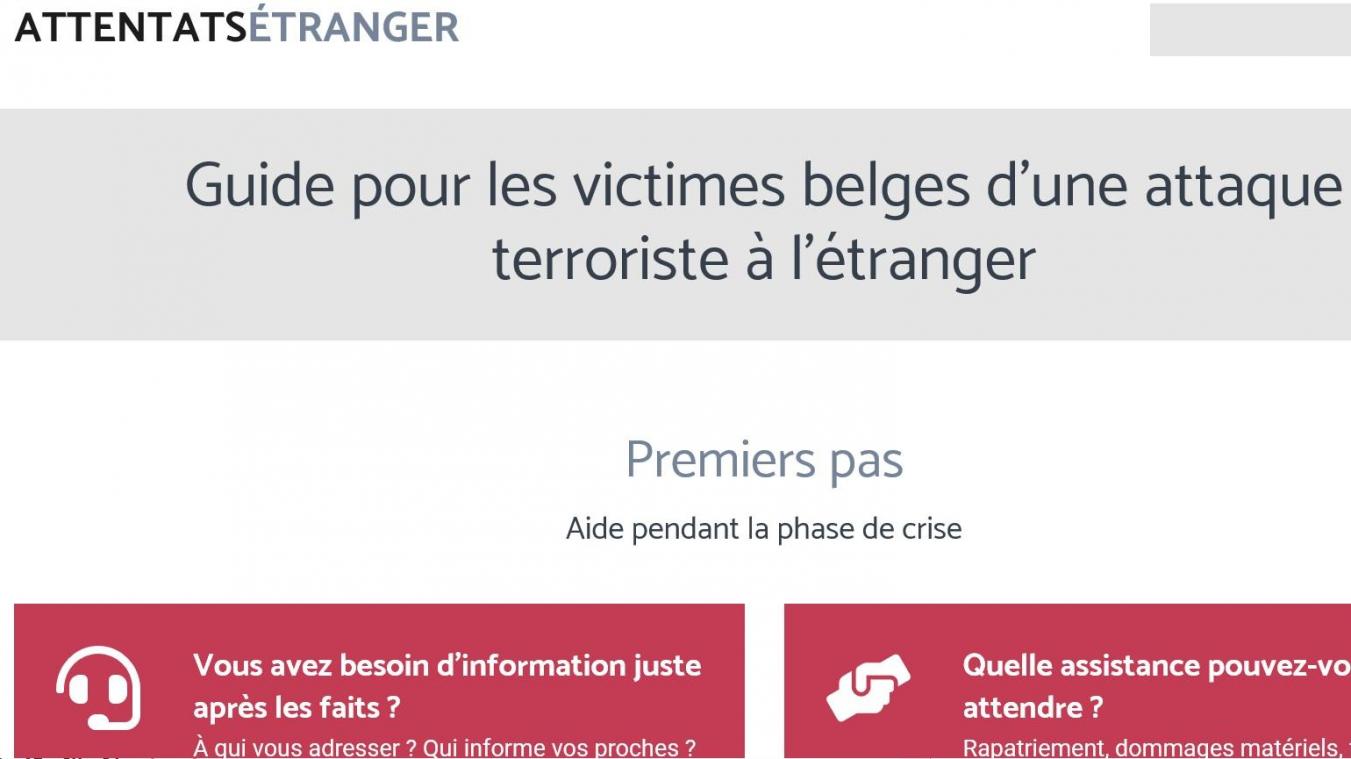 <p>Webseite für belgische Opfer von Anschlägen im Ausland ist online</p>
