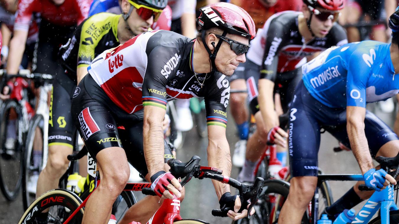 <p>Als noch alles in Ordnung war: Philippe Gilbert während der ersten Etappe der Tour de France.</p>