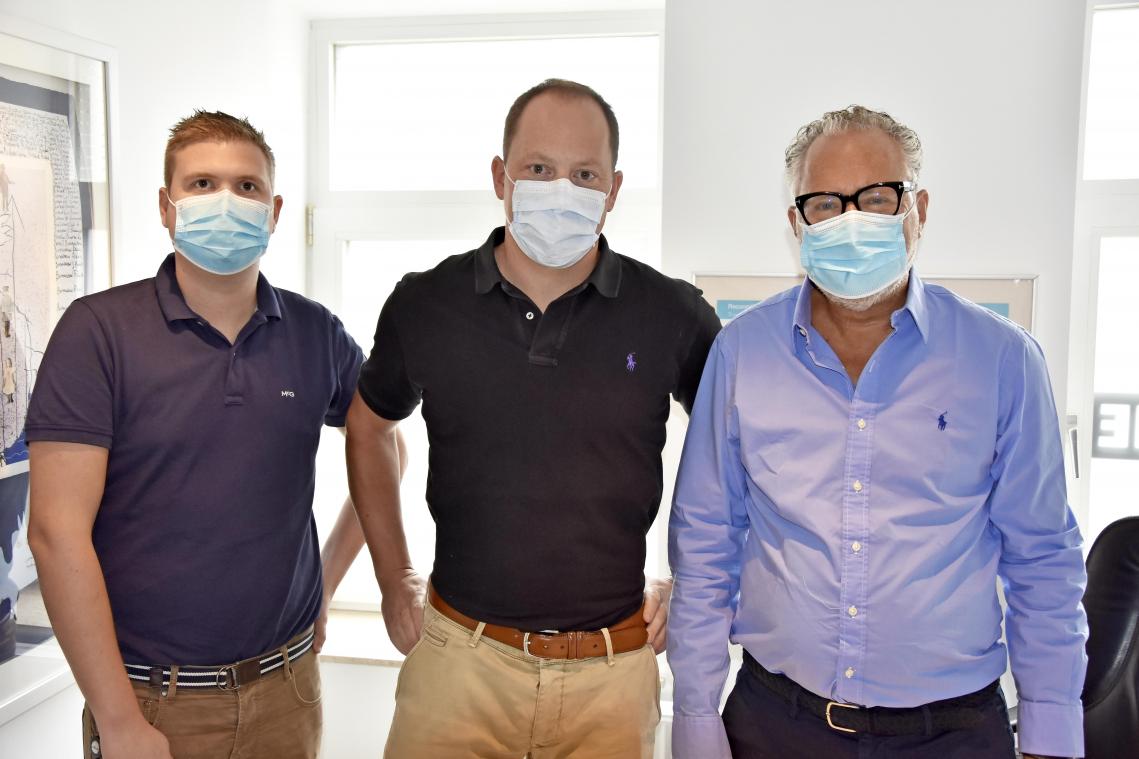 <p>Die drei Fachärzte der Eupener Urologie-Abteilung: (von links) Dr. Jan Berx, Dr. Johan Lambertz und Dr. Frank Jacob.</p>