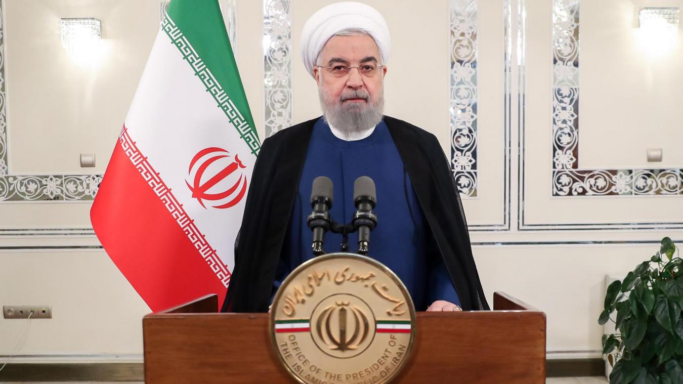 <p>Der iranische Präsident Hassan Ruhani klagte in seiner Rede über die harten Sanktionen der Trump-Regierung gegen den Islamischen Staat - und wählte dafür einen gewagten Vergleich.</p>