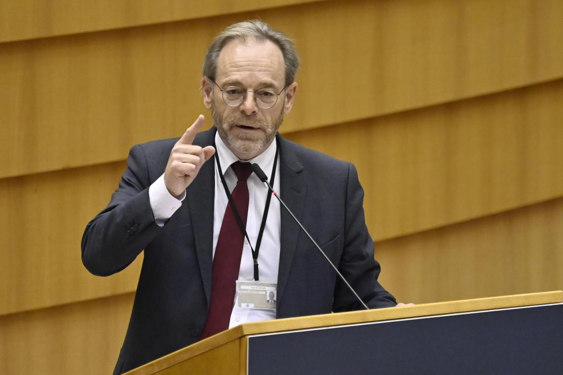 <p>„50 Shades of Grey“: Für N-VA-Fraktionschef Peter De Roover, hier bei der Plenardebatte über die Regierungserklärung, ist das Koalitionsabkommen zu vage und nicht konkret genug.</p>