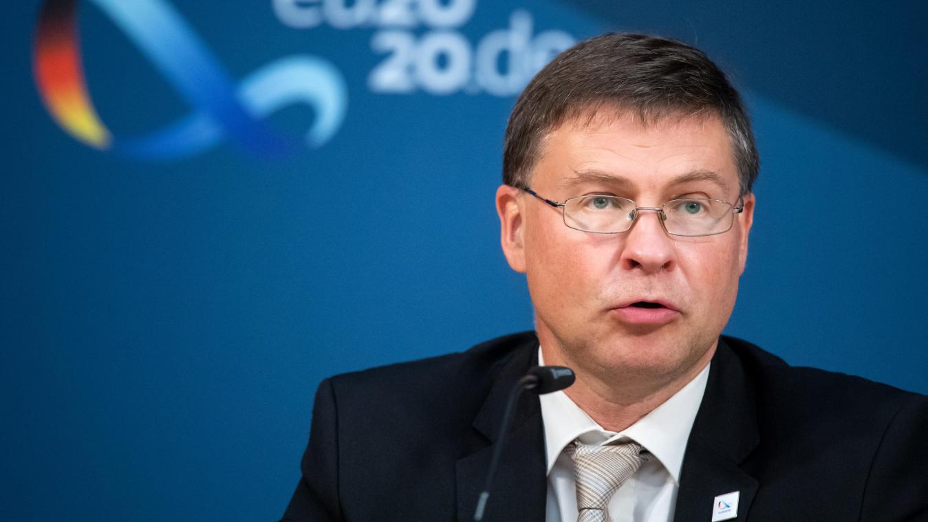 <p>Kommissionsvize Valdis Dombrovskis</p>