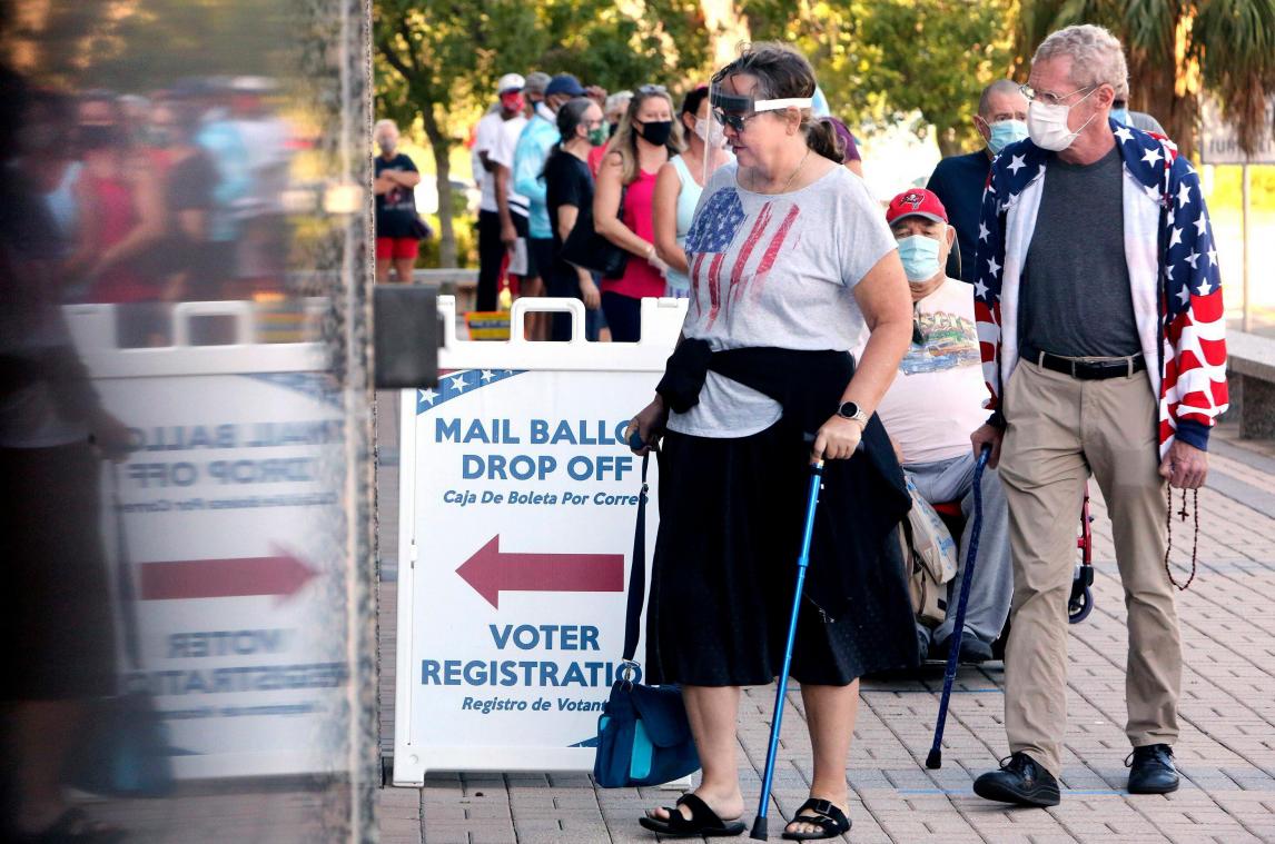 <p>Wahllokale im Osten der USA geöffnet</p>
