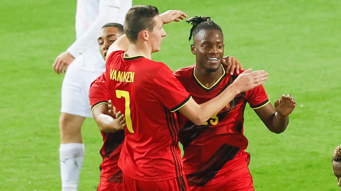 <p>Michy Batshuayi traf doppelt für Belgien.</p>