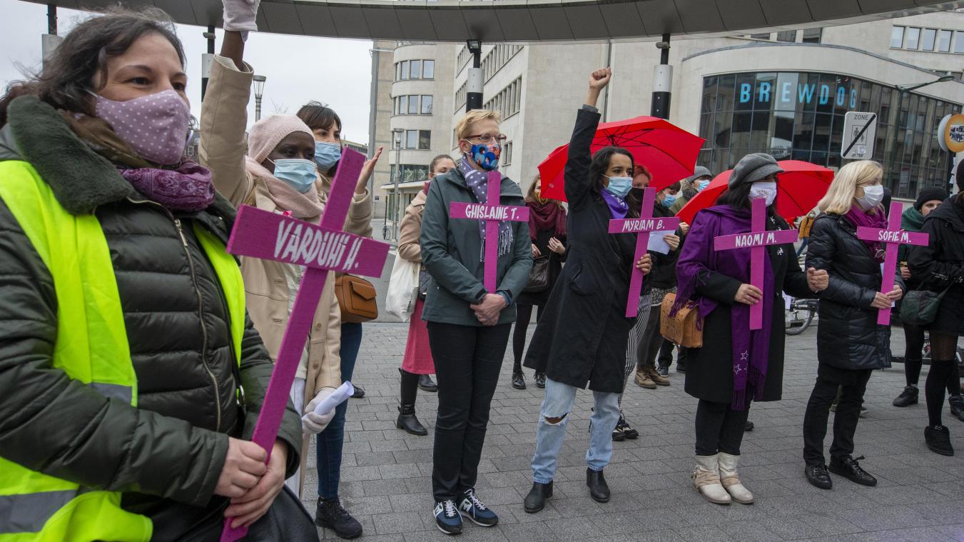 <p>Demo in Brüssel, um Gewalt gegen Frauen anzuprangern</p>
