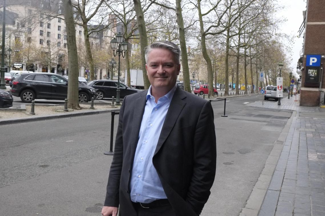 <p>Mathias Cormann am Sonntag bei seinem Zwischenstopp in Brüssel. Mit neun Mitbewerbern kämpft der gebürtige Raerener in diesen Wochen um den Posten des Generalsekretärs bei der OECD.</p>