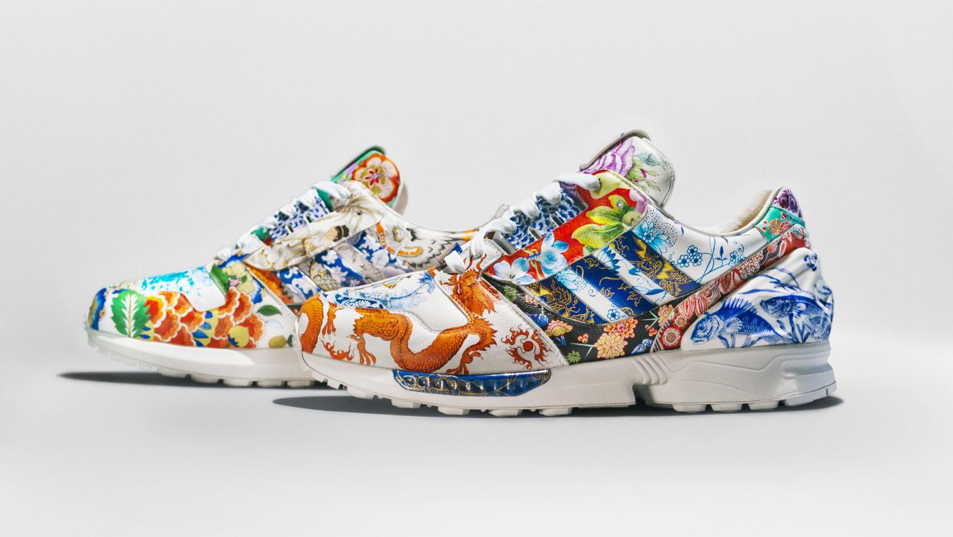 <p>Dieses Paar Turnschuhe aus Leder und Porzellan könnten bei einer Auktion bis zu eine Million Dollar einbringen.</p>