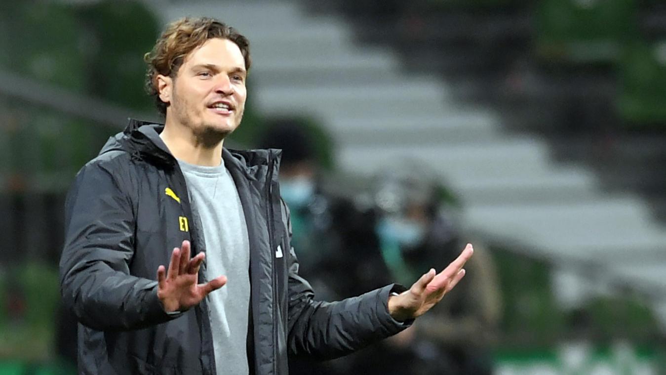 <p>Neu-BVB-Coach Edin Terciz feierte zum Einstand einen Sieg gegen Werder Bremen.</p>