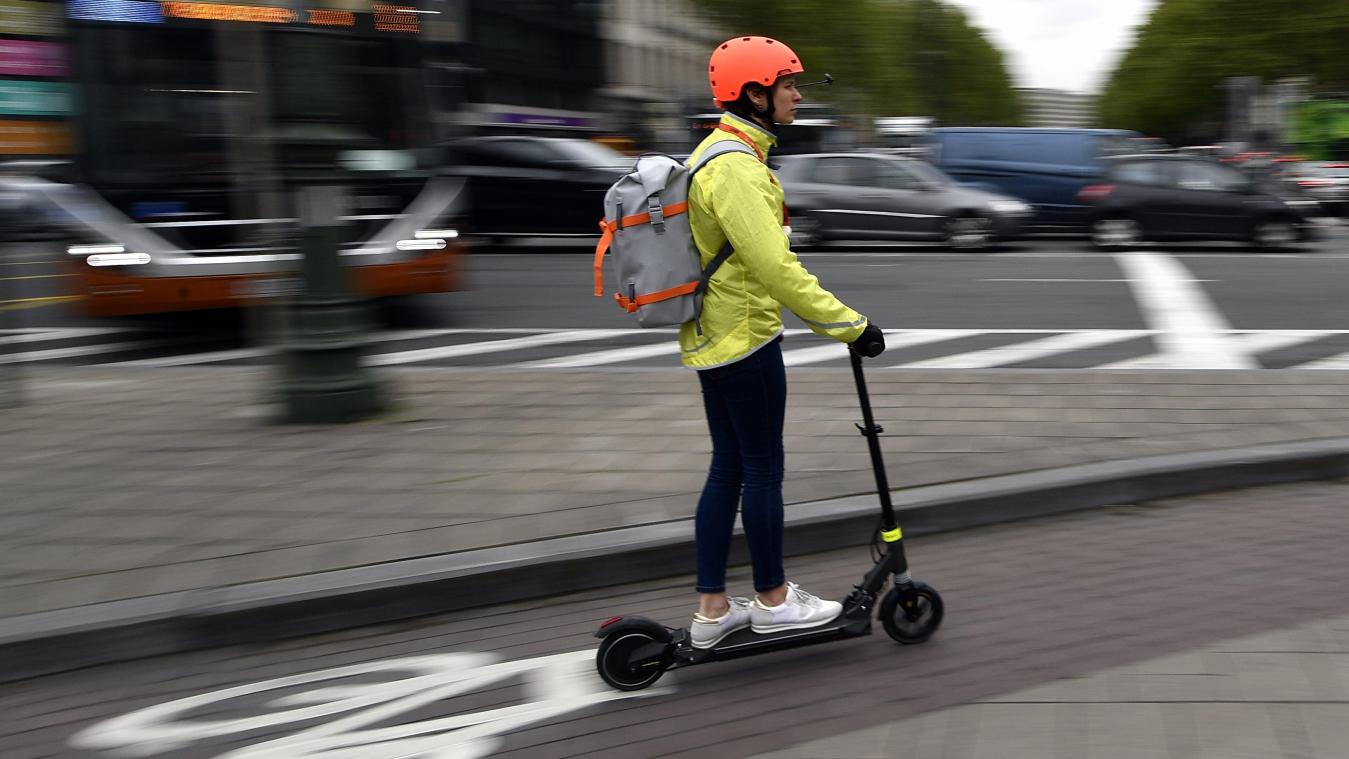 <p>Auch in Brüssel beleben E-Scooter das Stadtbild.</p>