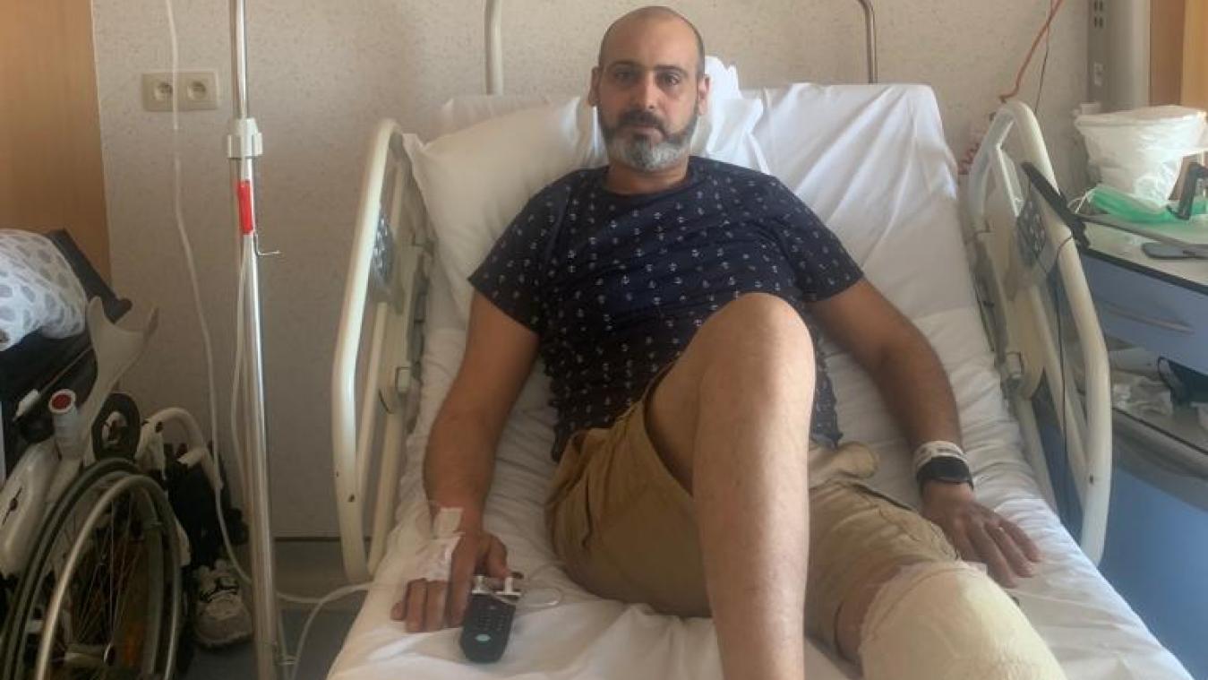 <p>Leidensweg ohne Ende. Anschlagsopfer Abdallah Lahlali musste Anfang März erneut am amputierten Bein operiert werden.</p>