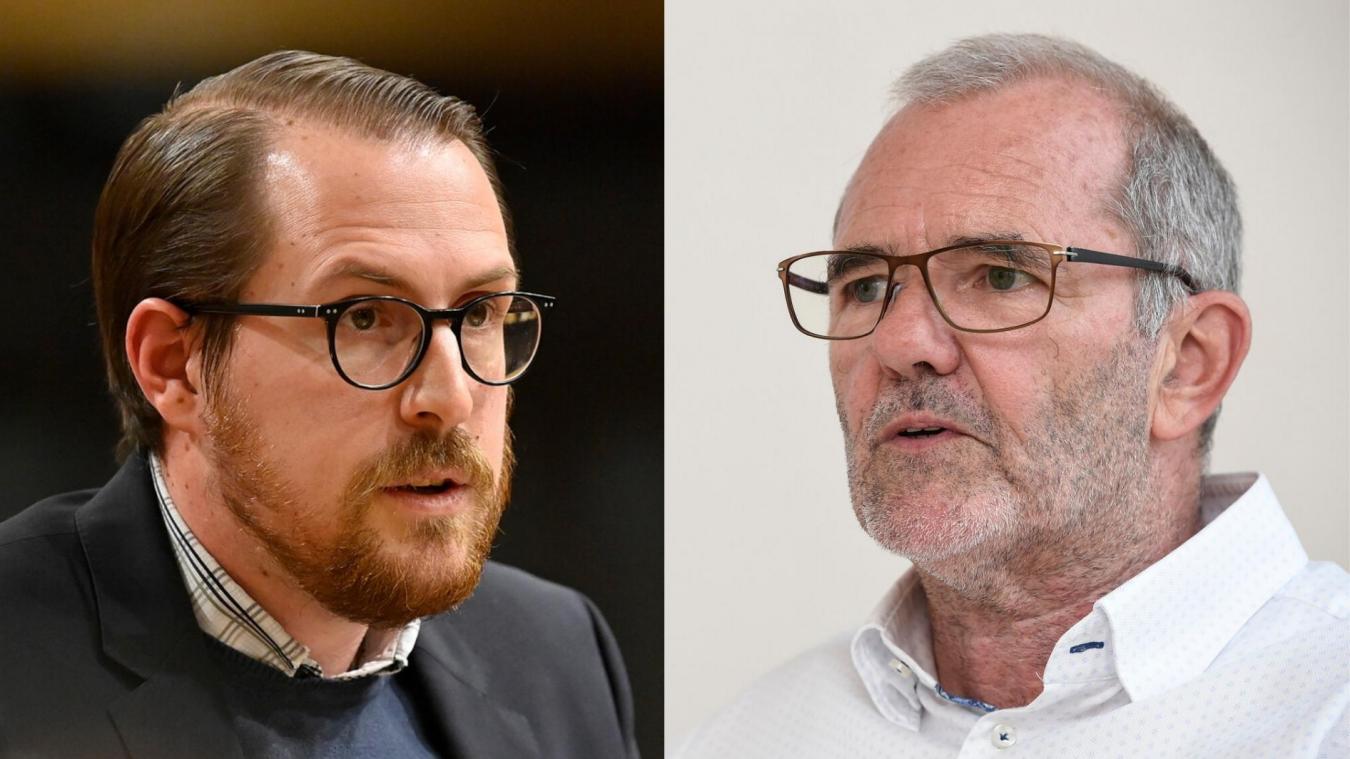 <p>Jérôme Franssen (CSL, links) soll den Bürgermeister-Posten von Erwin Güsting (Mit Uns) übernehmen.</p>