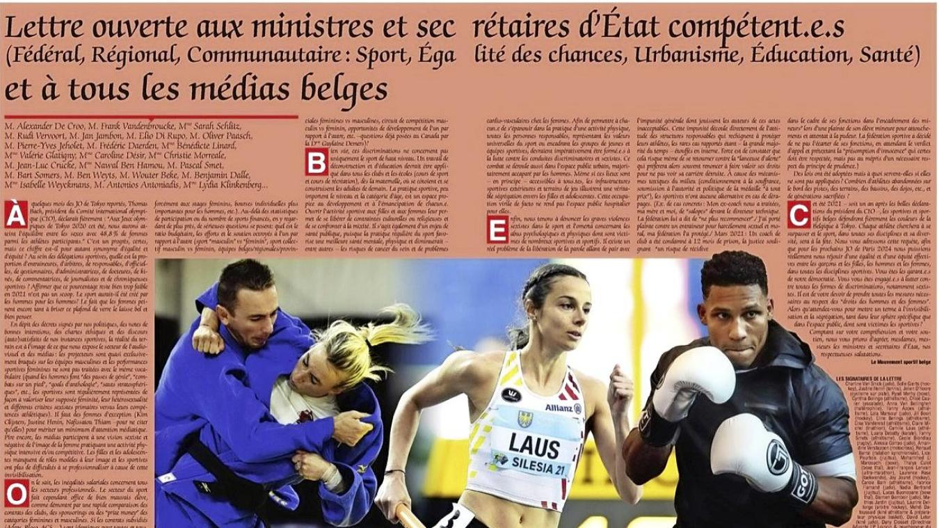 <p>Blick auf den Offenen Brief, dem „La Dernière Heure“ in ihrer Dienstagausgabe eine Doppelseite widmete.</p>