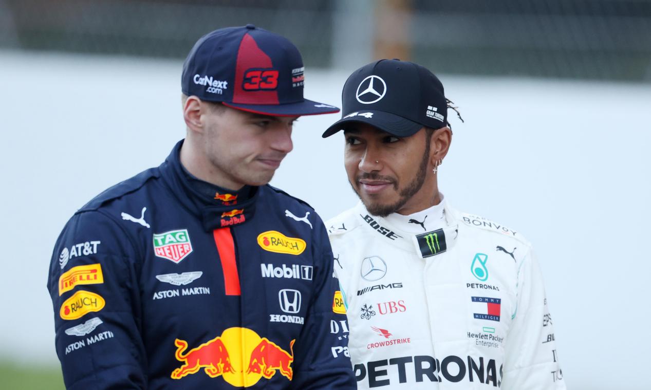 <p>Max Verstappen (links) will Lewis Hamilton wieder herausfordern.</p>