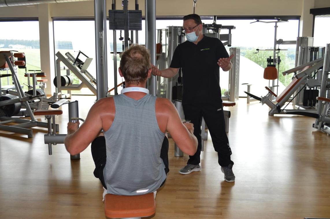 <p>Martin Birnbaum durfte am Mittwoch wieder motivierte Mitglieder im Medifit empfangen.</p>