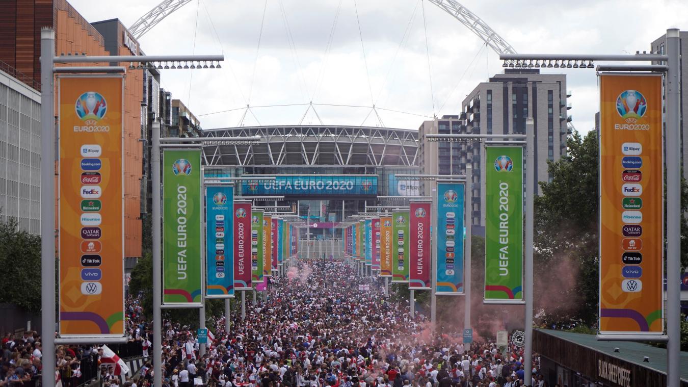 <p>Im Wembleystadion von London steigt am Sonntagabend das Finale der EM.</p>