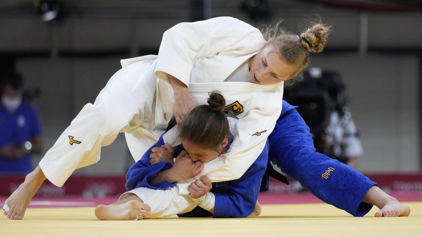 <p>Martyna Trajdos (oben) verteidigte ihren Trainer.</p>
