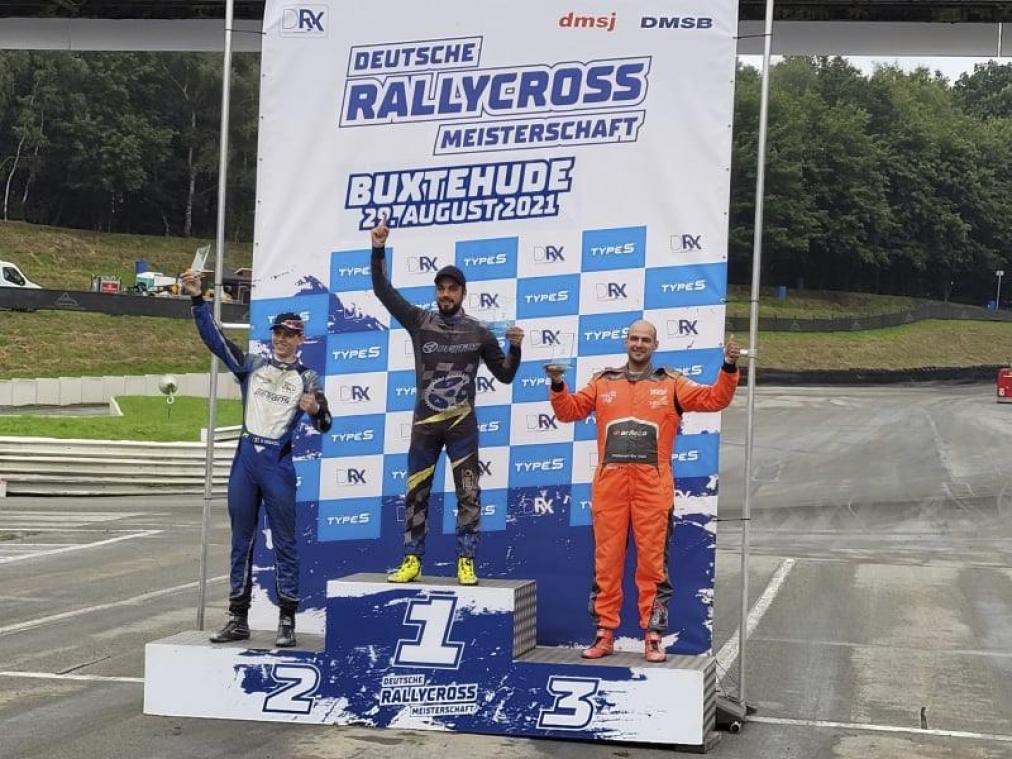 <p>Podium in Buxtehude mit den Ostbelgiern Dany Born (Sieger) und Michael Maraite (3.).</p>