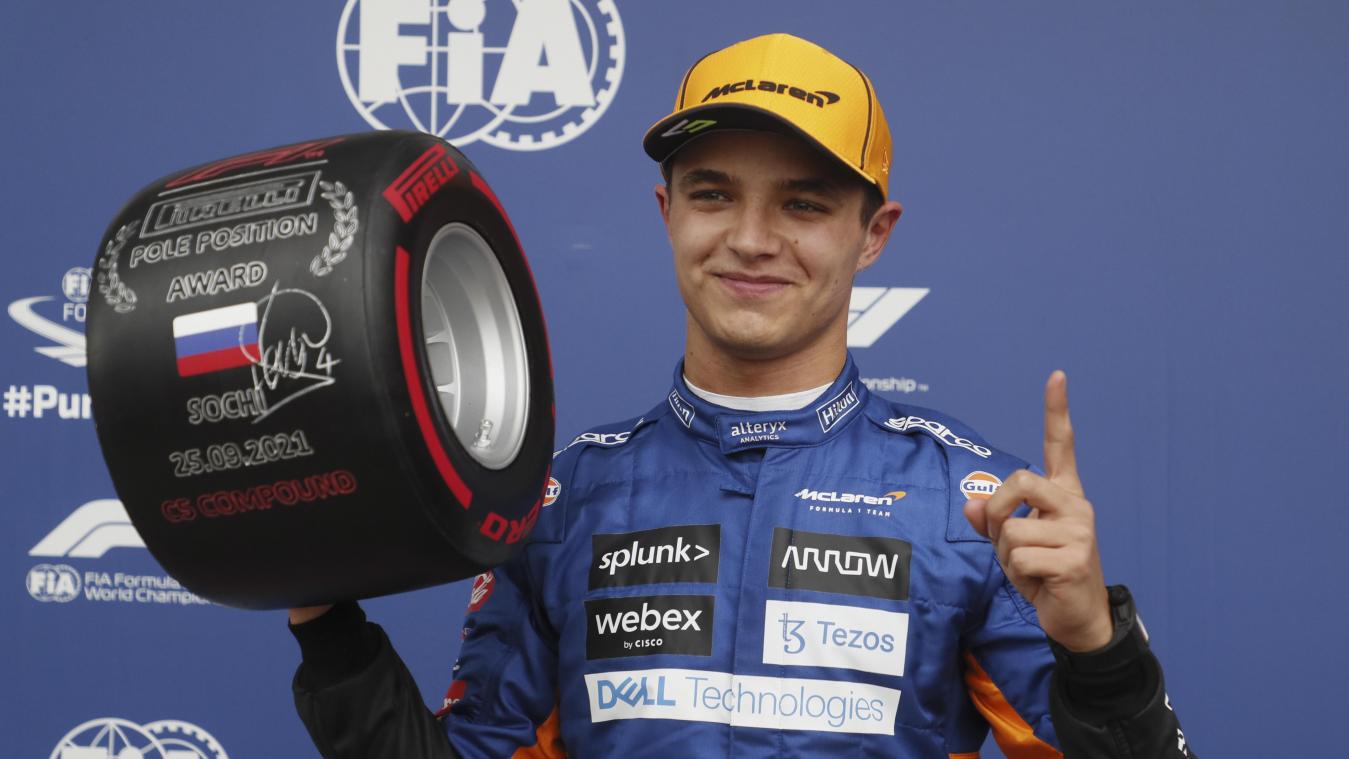 <p>Der Brite Lando Norris verwies mit einer famosen finalen Runde in Sotschi in seinem McLaren Carlos Sainz Junior im Ferrari auf den zweiten Platz.</p>
