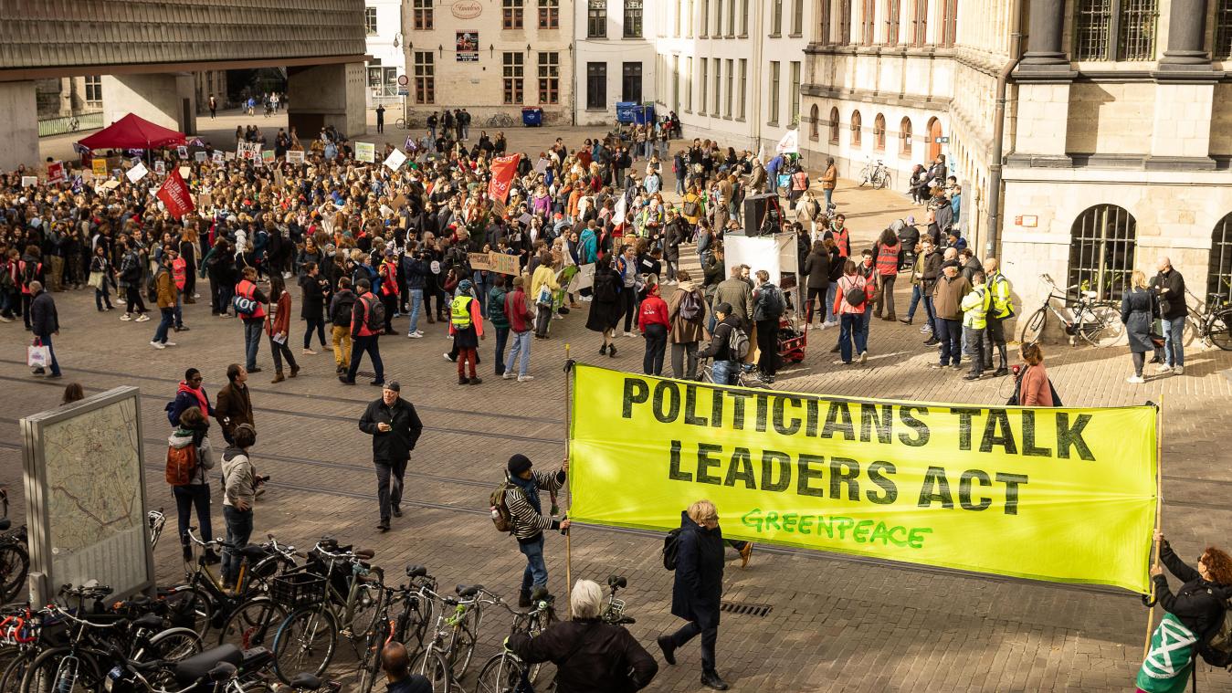 <p>Die Demonstration in Gent verlief ohne Zwischenfälle.</p>