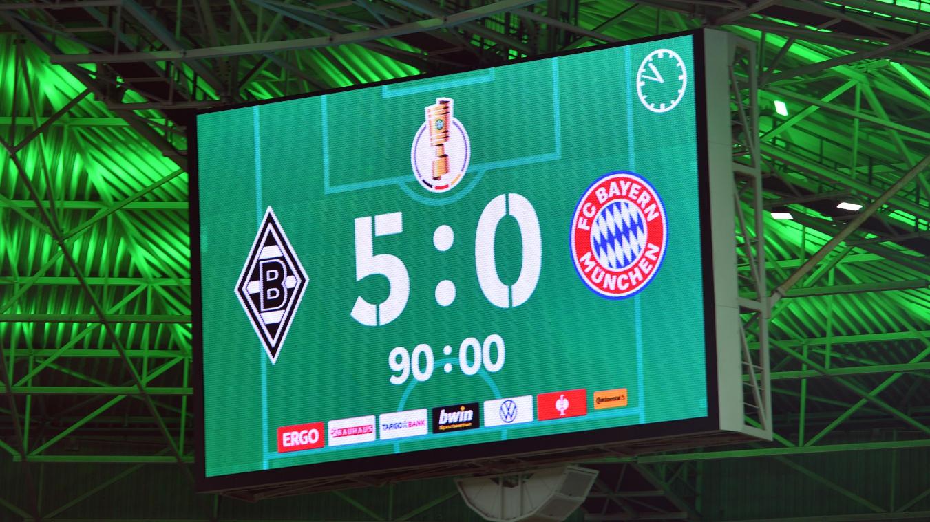 <p>Kein Traum: Gladbach fegte die Bayern regelrecht aus dem Stadion.</p>