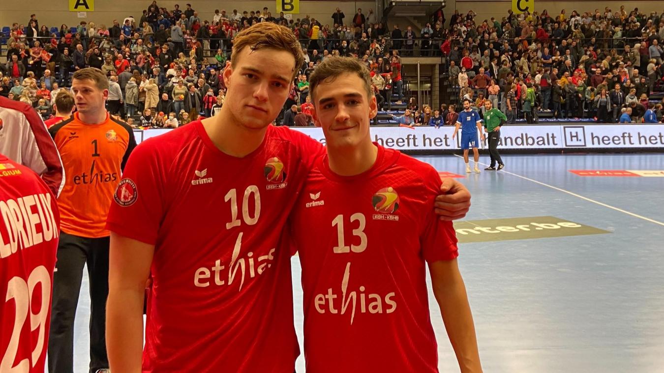 <p>Haben den Sprung aus Eynatten in die belgische Handball-Nationalmannschaft geschafft: Raphaël Kötters (links) und Nick Braun.</p>