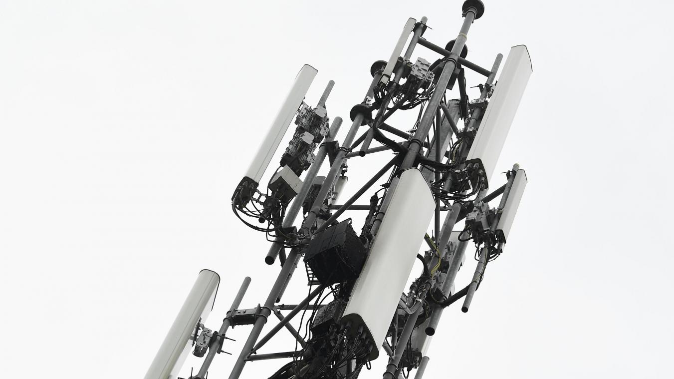 <p>Ein 5G-Mast von Telekom-Anbieter Proximus.</p>