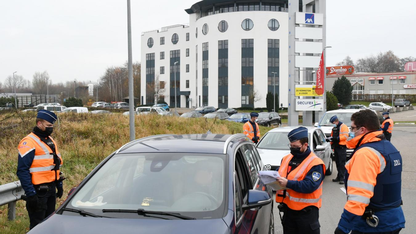 <p>Die als Streikaktion angekündigte Verkehrskontrolle wurde am Donnerstagnachmittag nahe der Eupener Autobahnauffahrt, auf Höhe des ETC, durchgeführt.</p>