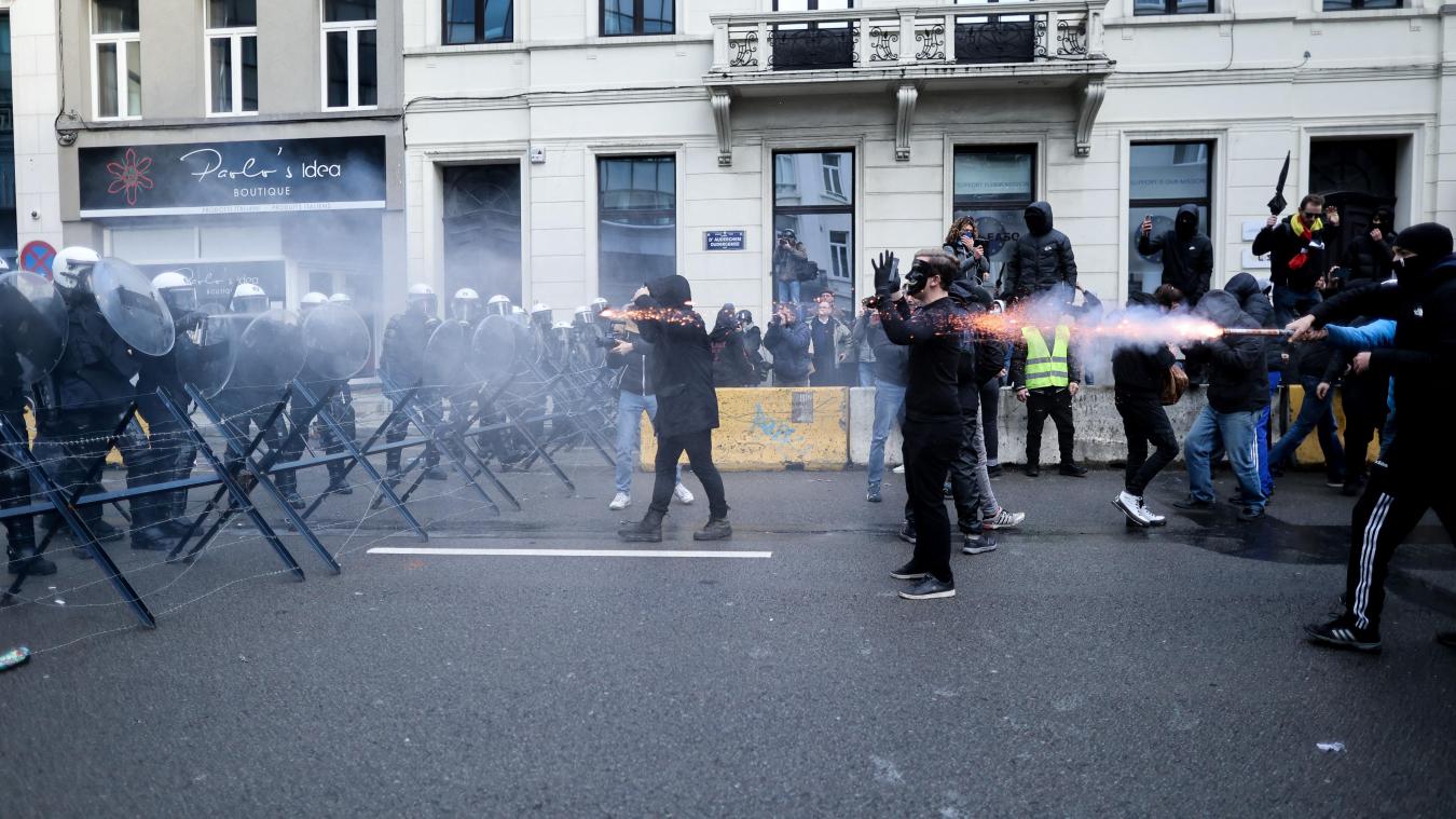 <p>Die Polizei ist in Brüssel gegen Demonstranten vorgegangen.</p>