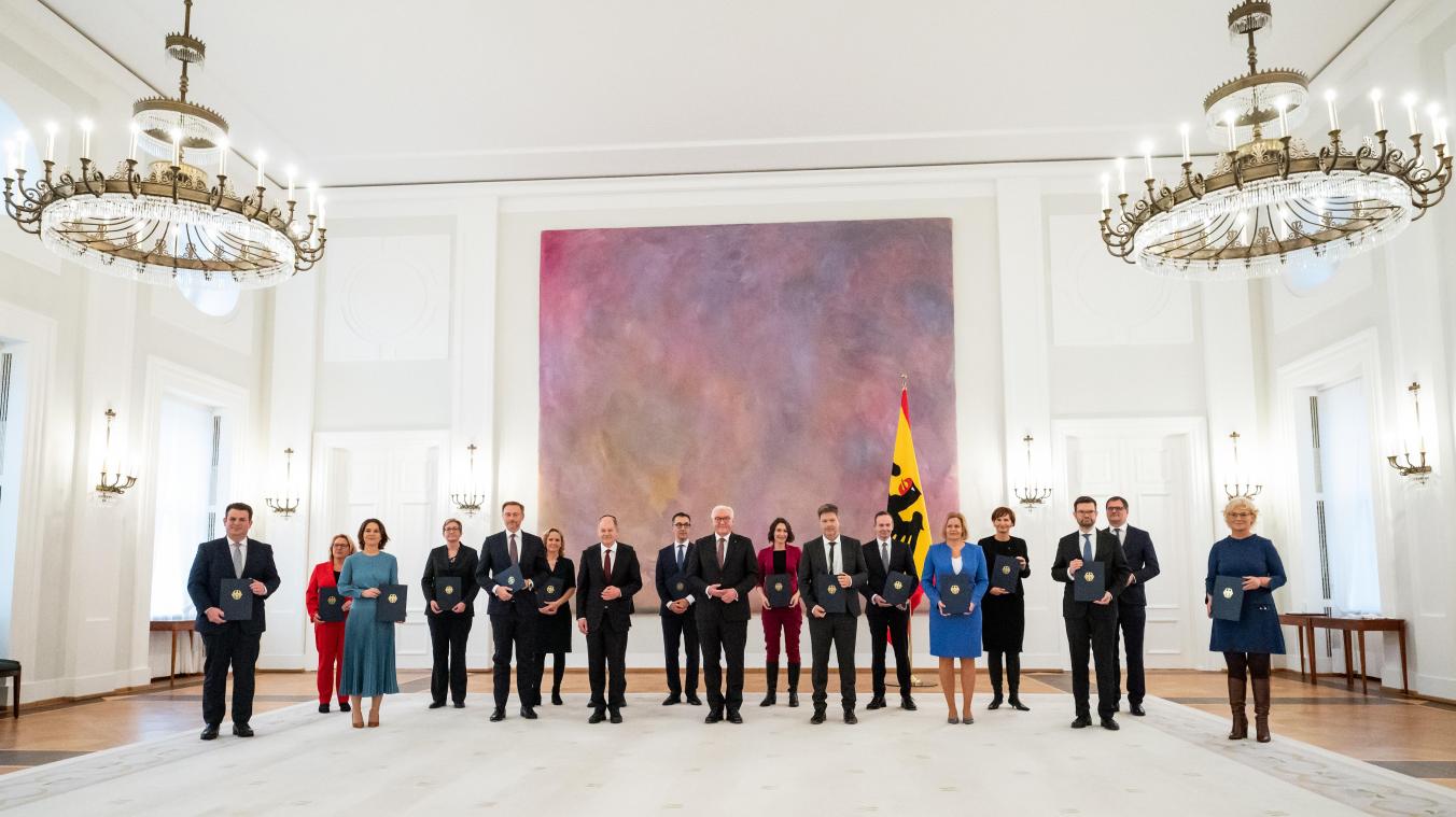 <p>Die neue Bundesregierung. Sie wollen „Fortschritt wagen“.</p>