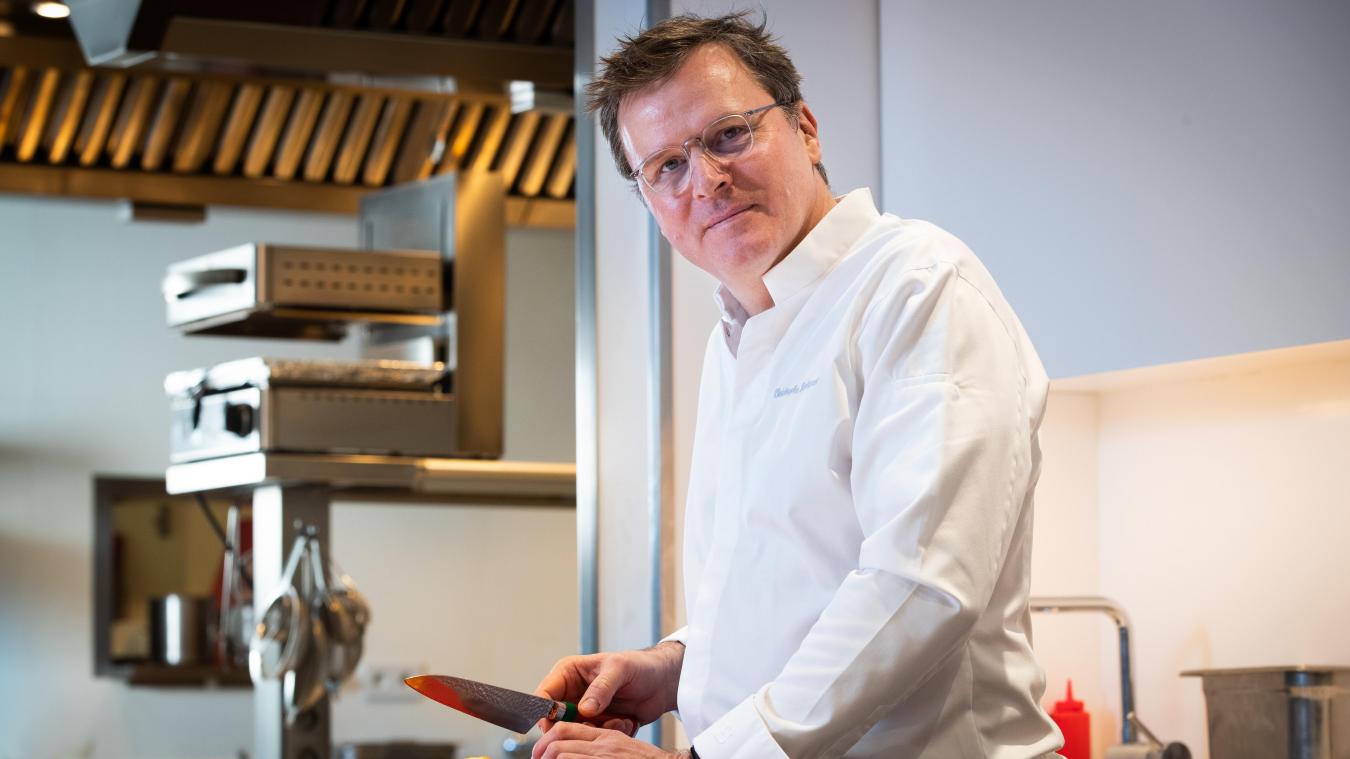 <p>Chefkoch Christophe Hardiquest aus dem „Bon Bon“ in Woluwe-Saint-Pierre bildet den kulinarischen Part eines der Brüsseler Artisten-Duos.</p>